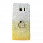 Wholesale Galaxy Note FE / Note Fan Edition / Note 7 Shiny Armor Ring Stand Hybrid Case (Yellow)